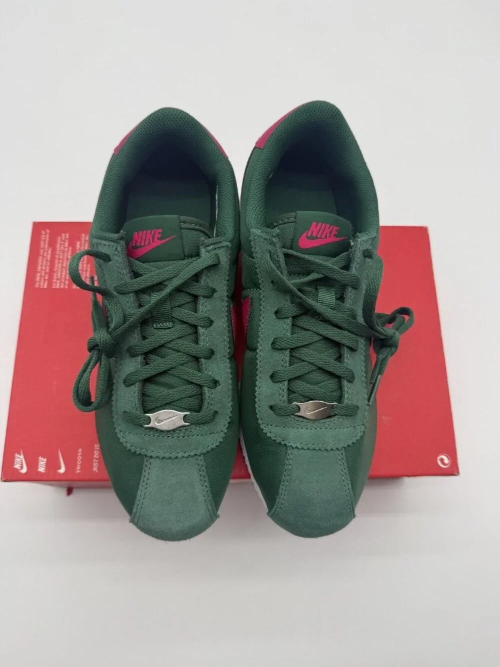 New Nike Cortez TXT GS Shoes Youth 5Y Green Pink IH7654 300 Running Sneakers